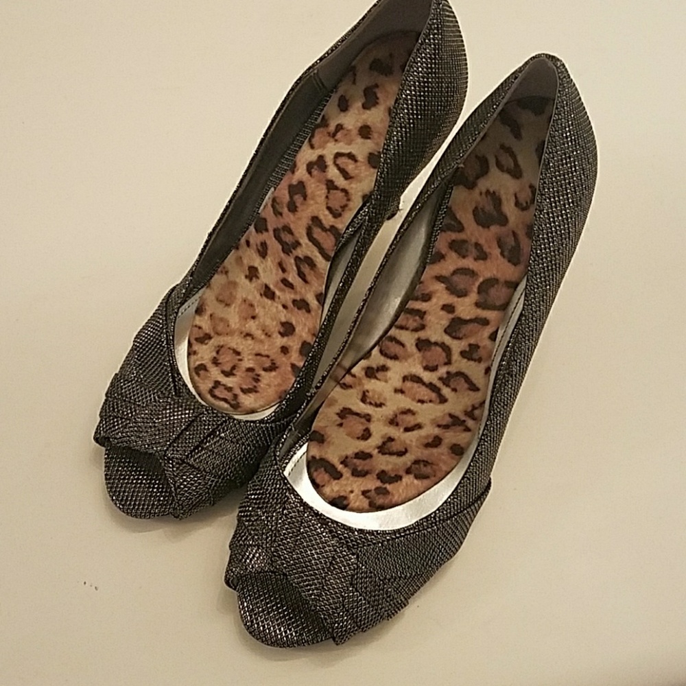 Silver and Black heels